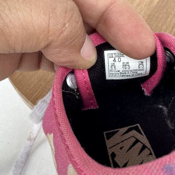 Lucky Brand & Vans Baby Shoe Lot Gold Moc Bow & V Pink Cupcake‎ Sneakers Size 4C - Picture 12 of 16